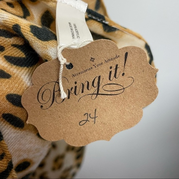 Bring it Animal Print Rectangle Scarf - Picture 2 of 4